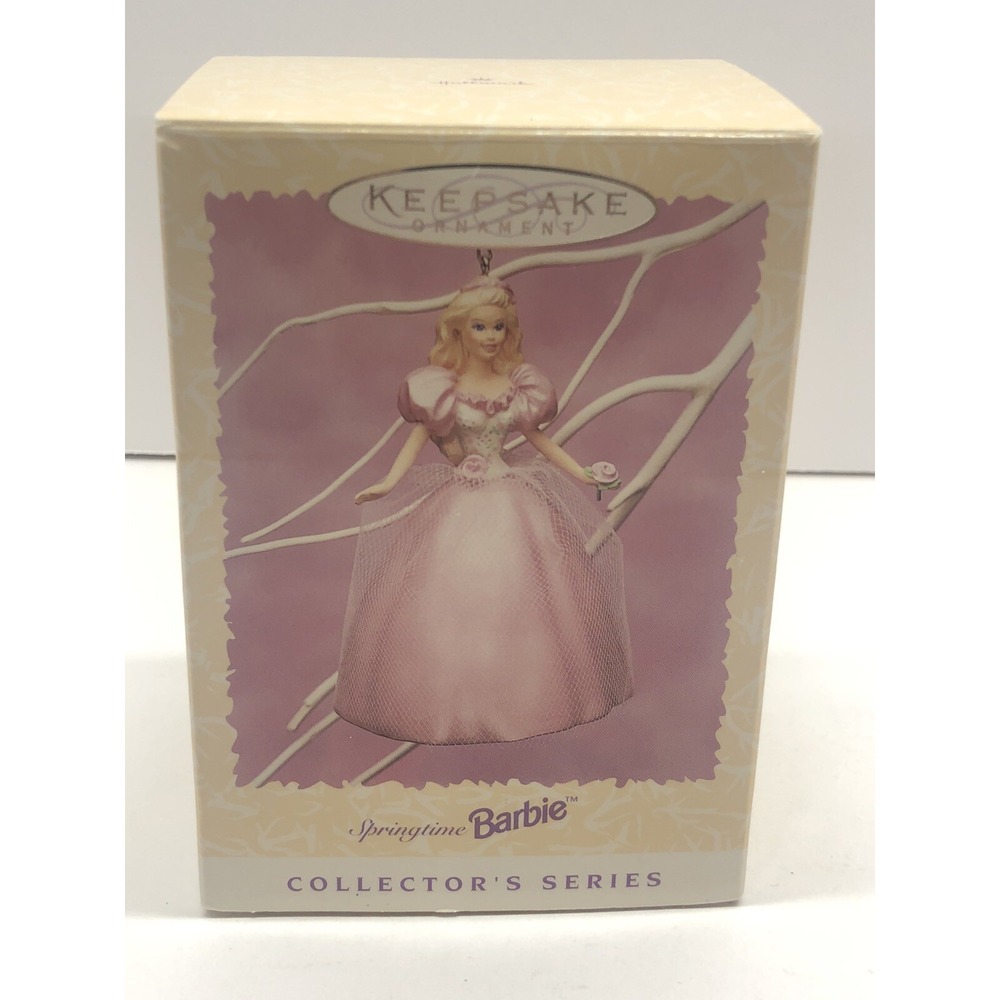 1996 springtime Easter Barbie ornament gorgeous pink‎ ball gown vintage toy girl